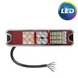 Achterlicht LED links/rechts 216x49,4x28 mm - 4 functies - losse draad aansluiting