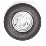 Compleet 8 inch Vredestein wiel 4.00-8 band + velg - franse steek: 4x115 - 335 kg - 6PR - 85 mm naafdiameter