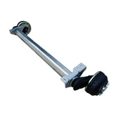 Geremde torsie as - 1500 kg - padmaat 1500 mm - flensmaat 1950 mm - 5 gats