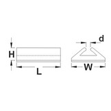 Kabelclip zelfklevend voor 2-aderig kabel