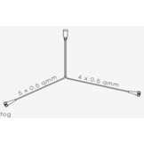 Aspock hoofdkabel - 7 meter lang - 7-polig - voorzien van 2x 5-polige connector