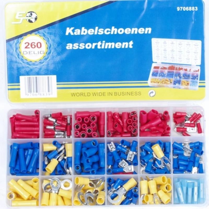 Kabelschoenen assortiment 260-delig