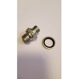 Koppeling - 3/8m x 1/2m + dichtring