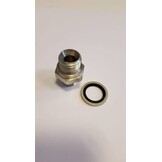 Koppeling - 3/8m x 1/2m + dichtring