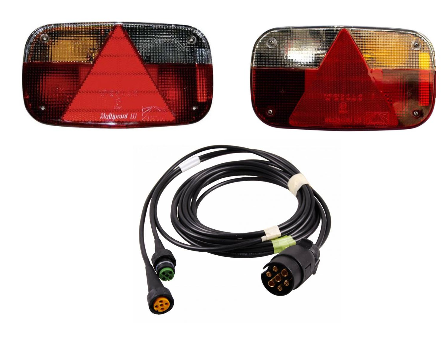 7-polige Aspock Multipoint 3 verlichtingsset met 5 meter hoofdkabel