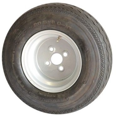 Compleet 10 inch wiel - 20.5x8.00-10 band + velg - opel steek: 4x100 - 750 kg - 10PR - 60 mm naafdiameter