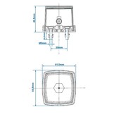 910 - wit - op houder - losse tule aansluiting