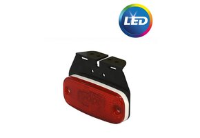 Zijmarkeringslamp Rood LED met houder