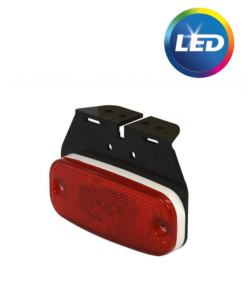 Zijmarkeringslamp Rood LED met houder