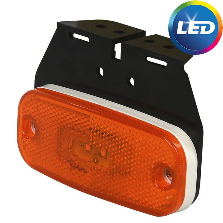Oranje/gele zijmarkeringslamp - losse draad aansluiting - LED