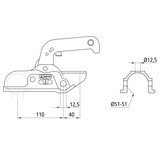 Winterhoff WW30-D3 - rond 50 mm - 3000 kg - geremde koppeling