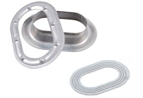 Ovale bevestiging voor tourniquet met kunststof ring