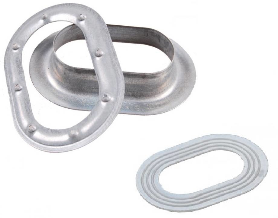 Ovale bevestiging voor tourniquet met kunststof ring