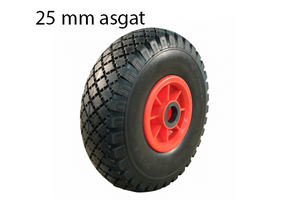 Steekwagenwiel 3.00-4 - anti-lek - 125 kg - 25 mm