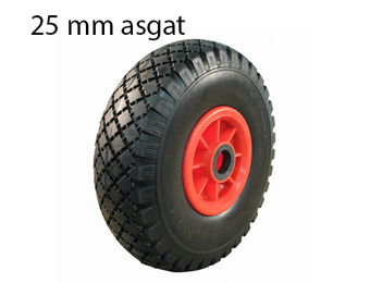 Steekwagenwiel 3.00-4 - anti-lek - 125 kg - 25 mm