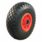 3.00-4 steekwagenwiel - anti-lek en kunststof velg - 125 kg maximale belasting - 25 mm asgat/naafdiameter - inclusief rollager