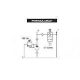 Hydraulische pomp vermogenseenheid Enkelwerkend 12V/1,8kW