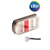 LED achterlicht met alle functies en aan te sluiten met losse draden - 228x106x55 mm links
