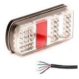 LED achterlicht met alle functies en aan te sluiten met losse draden - 228x106x55 mm links