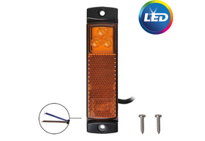 Zijmarkeringslamp - oranje/geel - losse draad