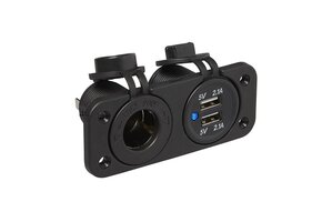 Inbouw kit - stekkerdoos DIN + 2x USB poort 2x2100mA