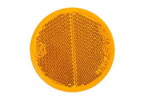 Oranje/gele reflector 58 mm zelfklevend rond