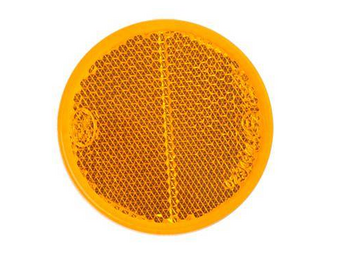 Oranje/gele reflector 58 mm zelfklevend rond