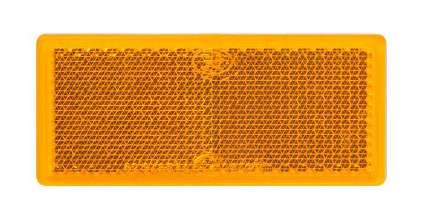 Oranje/gele reflector 82x36 mm zelfklevend