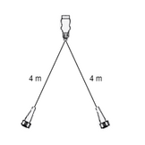 Hoofdkabel type Aspock - 4 meter lang - 13-polig - voorzien van 2x 5-polige connector