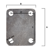 Stroppenplaat 120x100x6 mm