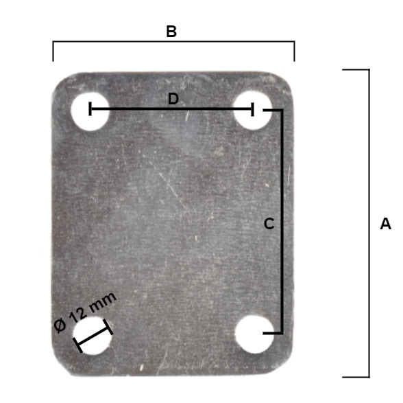 Stroppenplaat 160x100x6 mm