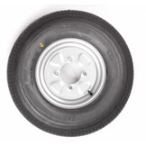 Compleet 10 inch Vredestein wiel - 5.00-10 band + velg - franse steek: 4x115 - 500 kg - 8PR - 85 mm naafdiameter