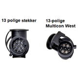 Verloopstekker extra lang 13-polig > 13-polig Multicon West