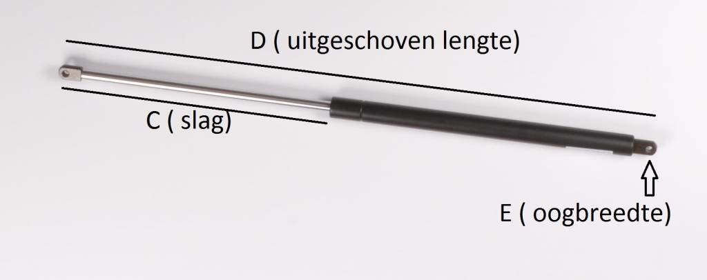 Gasveer 405mm 600N RT500 voor Saris RT500 Speedy met fietsendrager