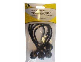 Elastische koorden 4x zwart