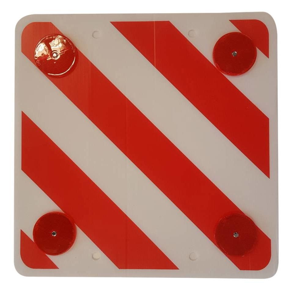 Markeringsbord uitstekende lading 50x50 cm - FOAM - inclusief reflectoren