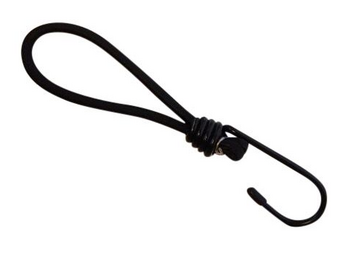 Spanelastiek met haak (zwart) 155 mm