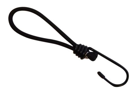 Spanelastiek met haak (zwart) 155 mm