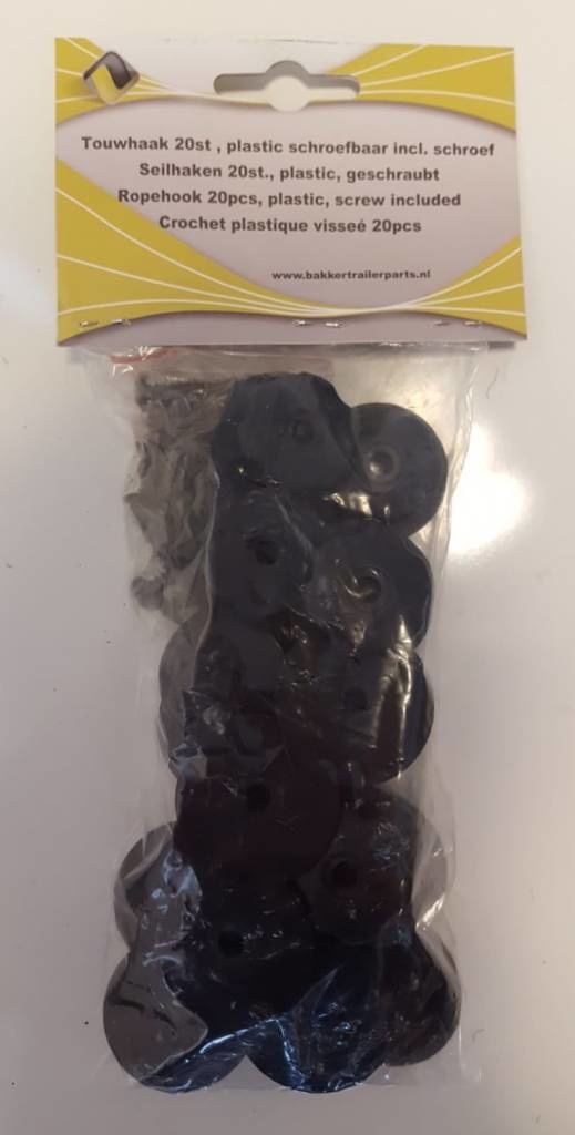 Touwhaken inclusief schroeven 20 stuks