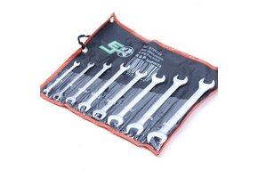 Steeksleutelset 8-delig Matt inclusief foudraal