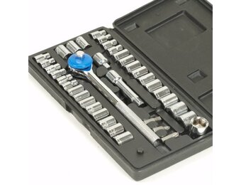 Doppendoos 1/4" + 3/8" 40-delig in koffer