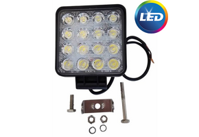 Werklamp 12-36V 16x3W LEDS incl. montageset