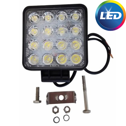 Werklamp aanhanger 12-36V 16x3W LEDS incl. montageset