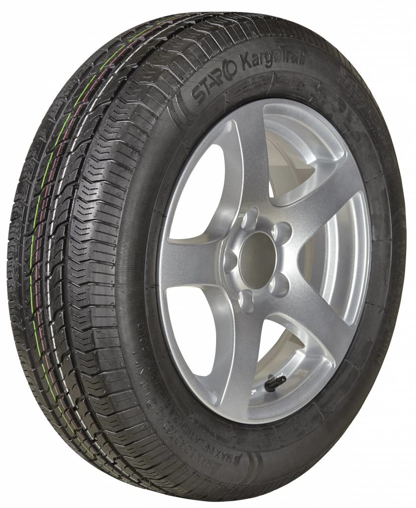 Compleet lichtmetalen 10 inch wiel - 195/55R10 band + velg - mercedes steek: 5x112 - 750 kg - 67 mm naafdiameter