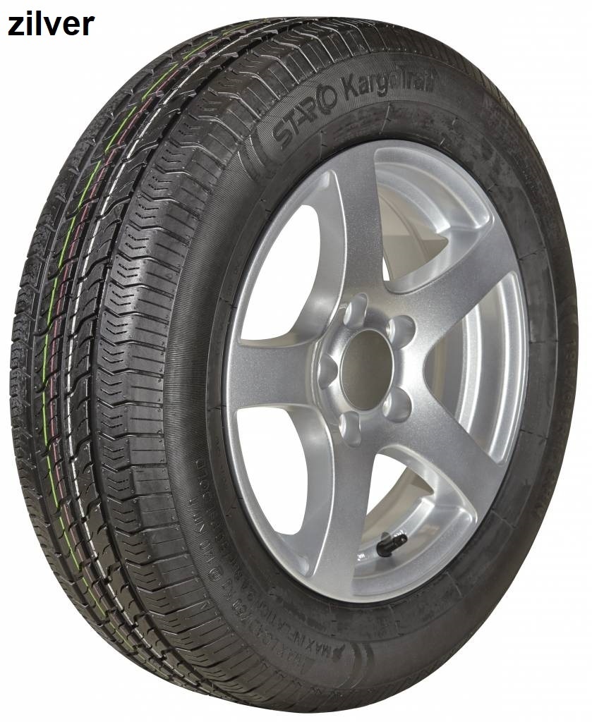 Compleet wiel op lichtmetalen velg 175R14 (steek 5x112) 700kg ET30 Naafdiameter 67 mm