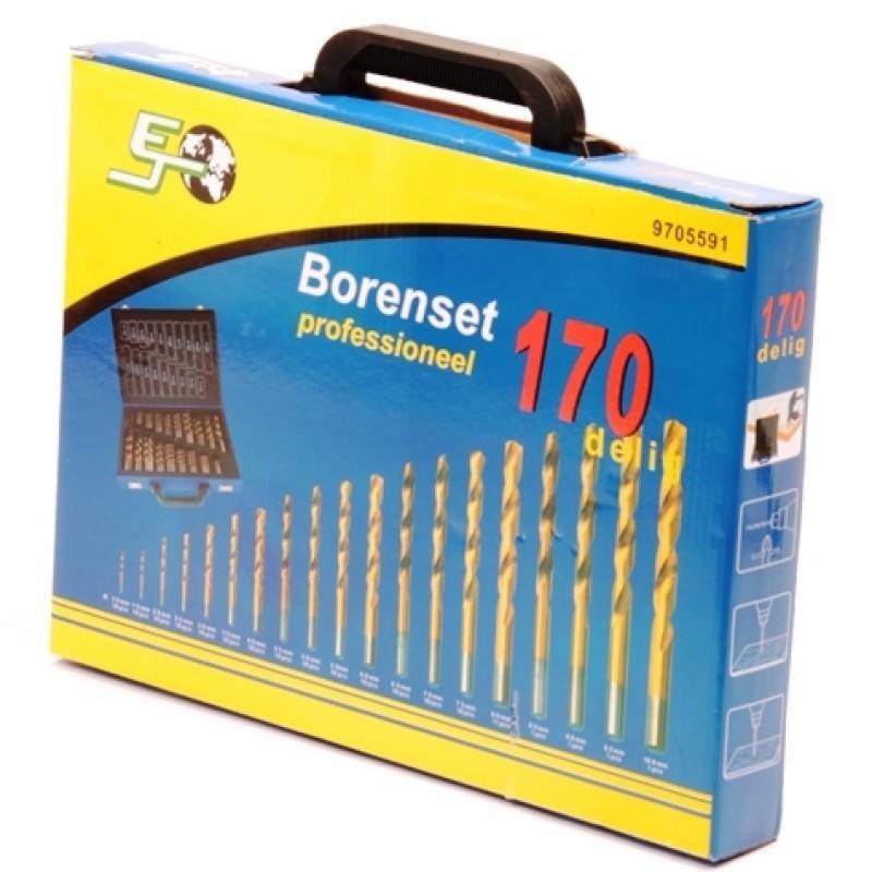Professionele  metaalborenset 170-delig