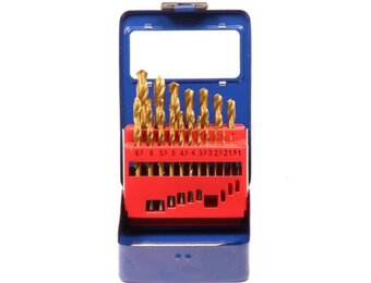 Metaalborenset 19-delig in metalen box
