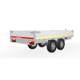 Geremde Eduard plateauwagen - 310x160 cm - 2000 kg bruto laadvermogen - 72 cm laadvloerhoogte - 30 cm borden