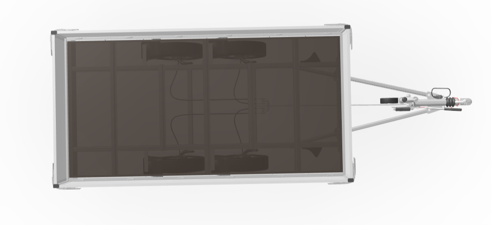 Geremde Eduard plateauwagen - 310x160 cm - 2000 kg bruto laadvermogen - 72 cm laadvloerhoogte - 30 cm borden