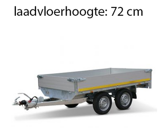 256x150 cm - 750 kg - 30 cm borden - ongeremd